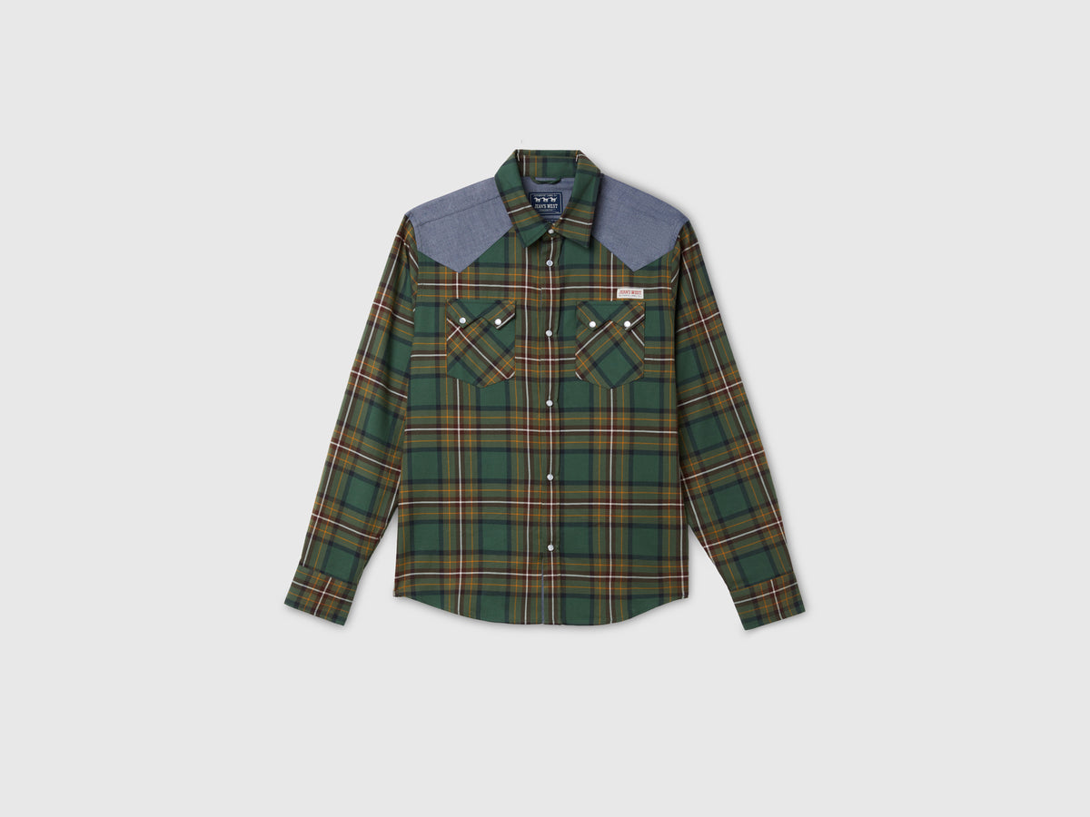 Camisa western em flanela aos quadrados - ucb_image_FS