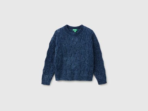 Camisola de gola redonda em chenille - ucb_image_FS