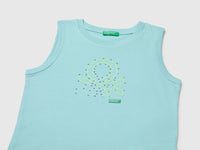 Organic cotton tank top with logo print - ucb_image_DS1