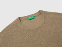 Crew neck sweater in linen blend - ucb_image_DS1