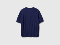 Short-sleeved linen blend sweater - ucb_image_BS