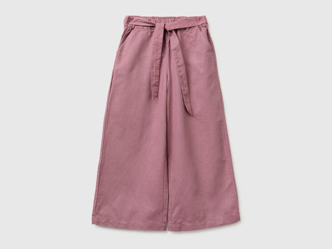Linen blend trousers with sash - ucb_image_FS
