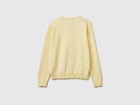 Light yellow cardigan in cotton tricot - ucb_image_BS