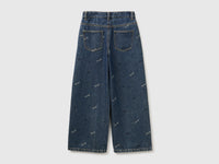 Jeans wide fit com bordados - ucb_image_BS
