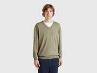 Camisola em algodão puro com decote em V - ucb_image_F