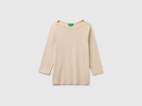 Slim fit t-shirt with boat neck - ucb_image_FS