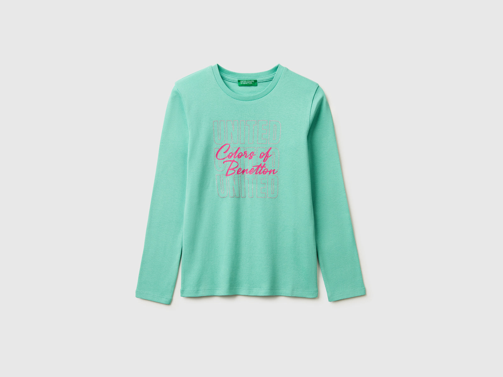 T-shirt com logótipo glitter em algodão orgânico - ucb_image_FS