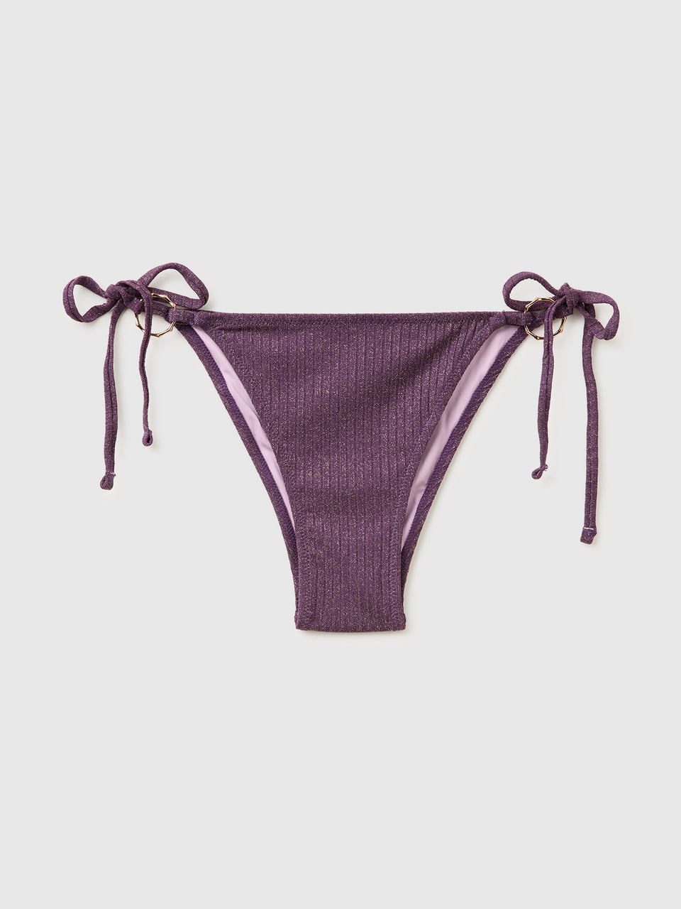 Ribbed swim briefs with lurex and laces - ucb_image_FS