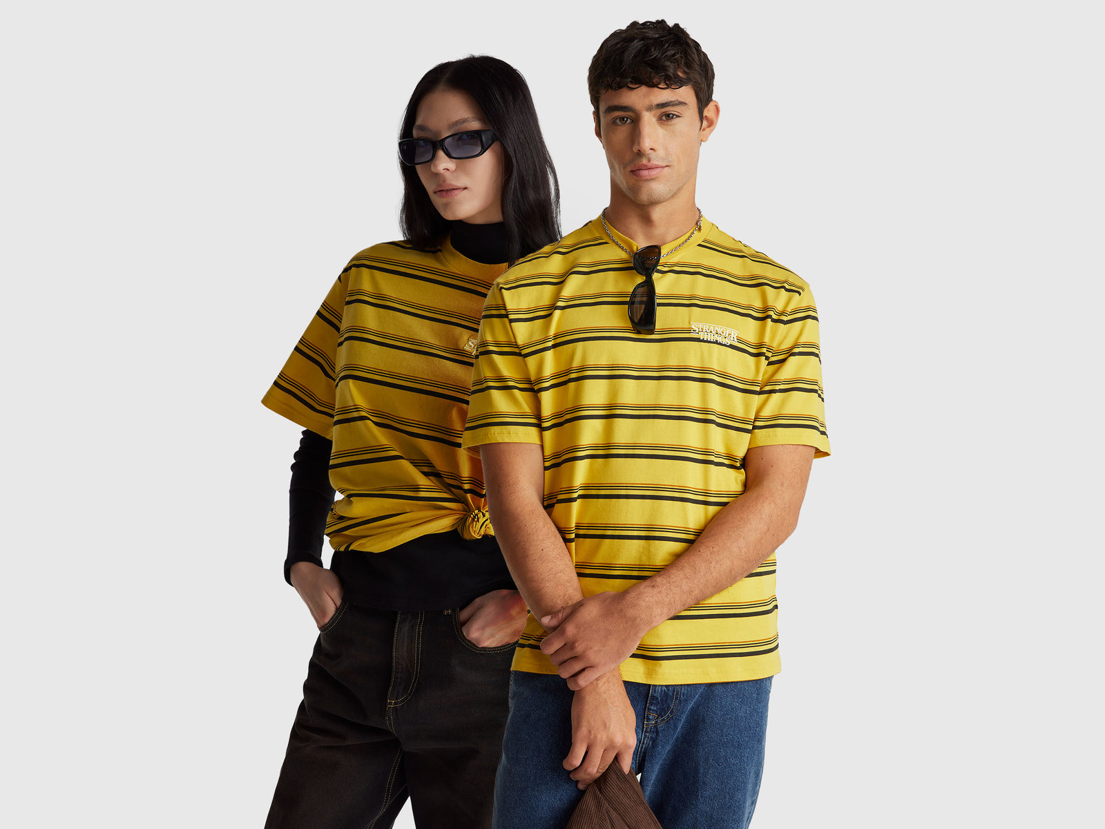 T-shirt às riscas Stranger Things - ucb_image_F