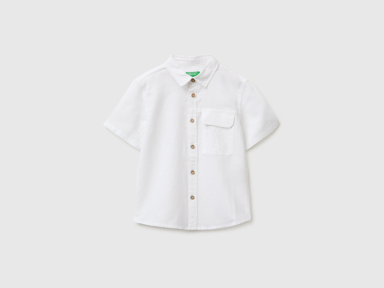 Short-sleeved linen blend shirt - ucb_image_FS