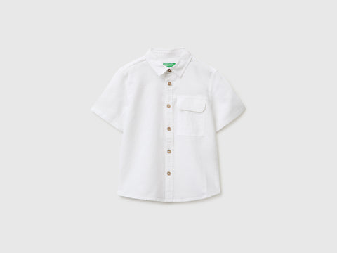 Short-sleeved linen blend shirt - ucb_image_FS