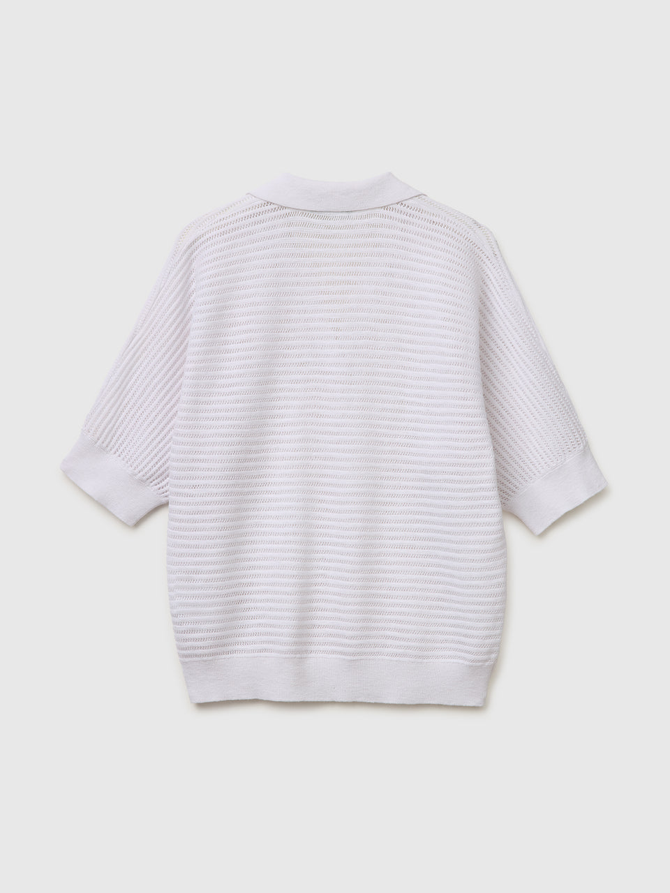 Perforated polo shirt in linen blend - ucb_image_BS