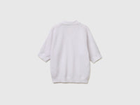 Perforated polo shirt in linen blend - ucb_image_BS