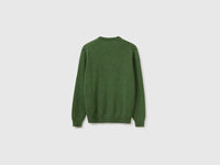 Camisola verde mélange em pura lã Merino - ucb_image_BS