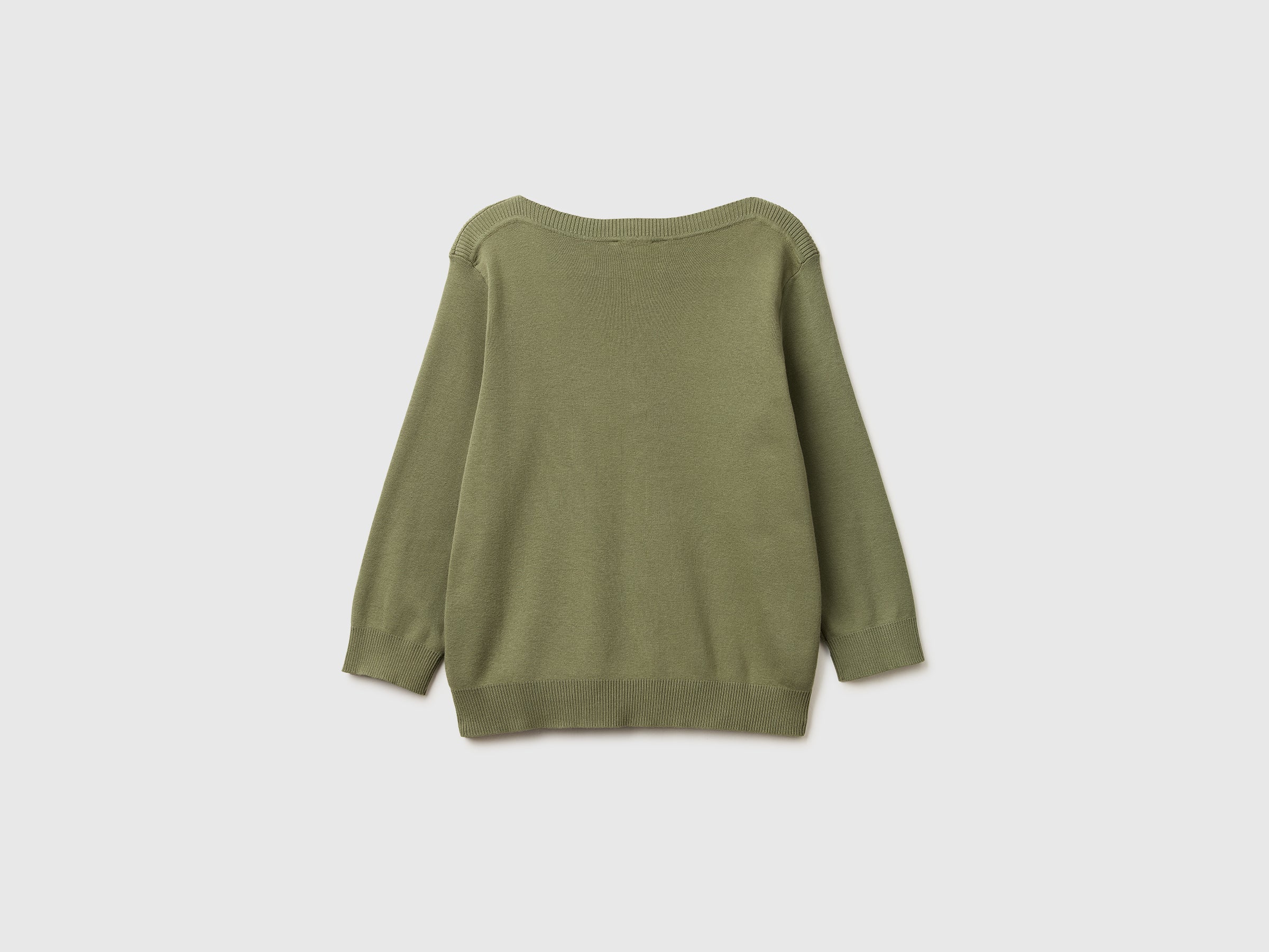 Olive green sweater with boat neck - ucb_image_BS