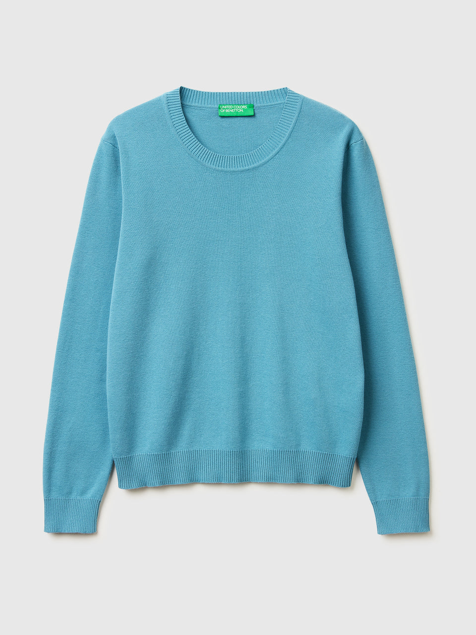 Powder blue sweater in cotton tricot - ucb_image_FS