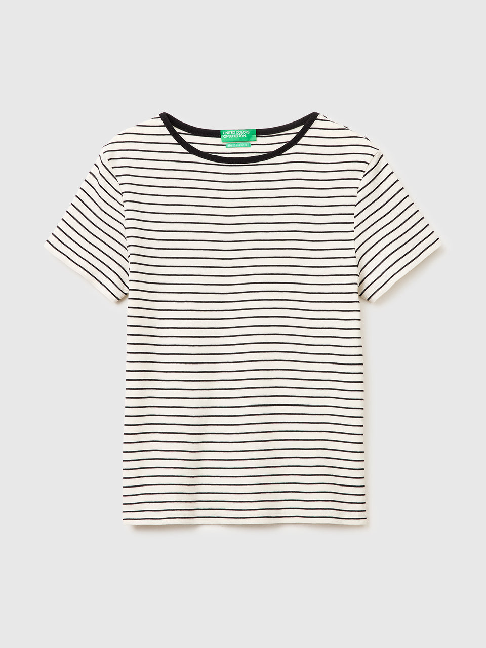 T-shirt de gola redonda às riscas - ucb_image_FS