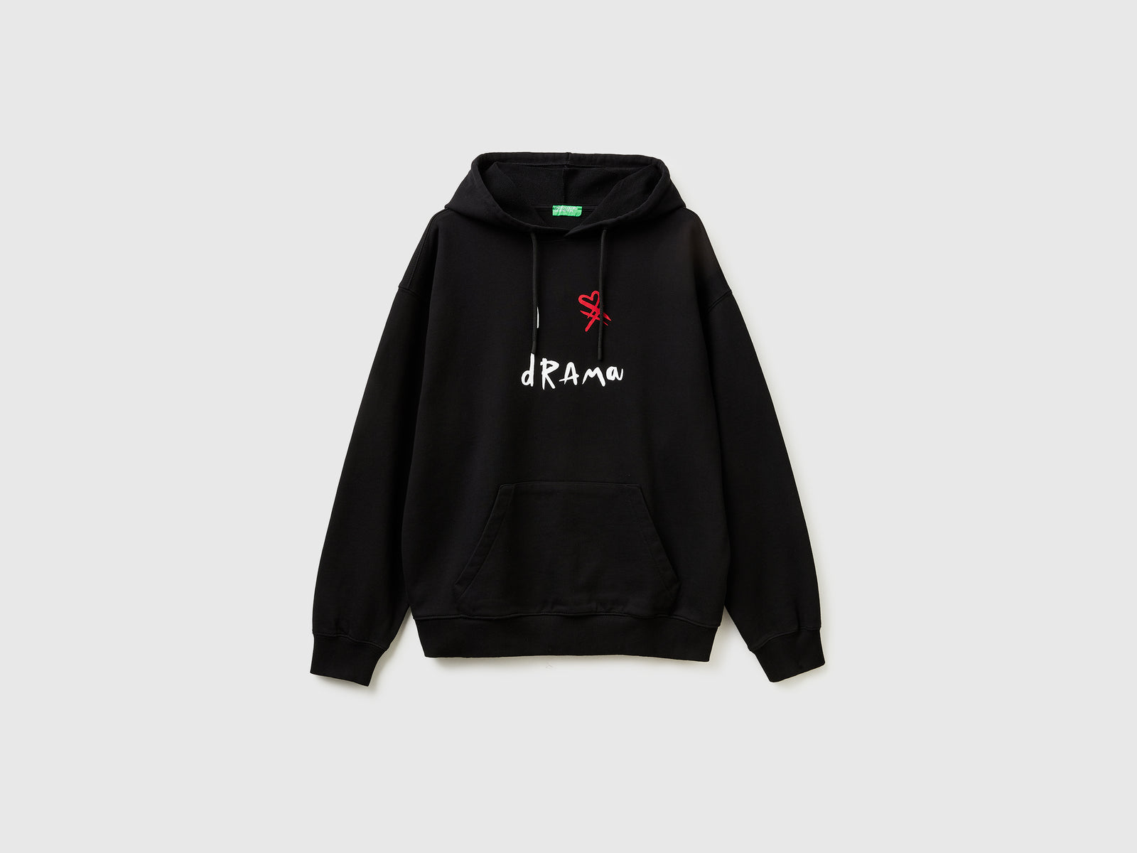 Sweatshirt with hood and slogan print - ucb_image_FS