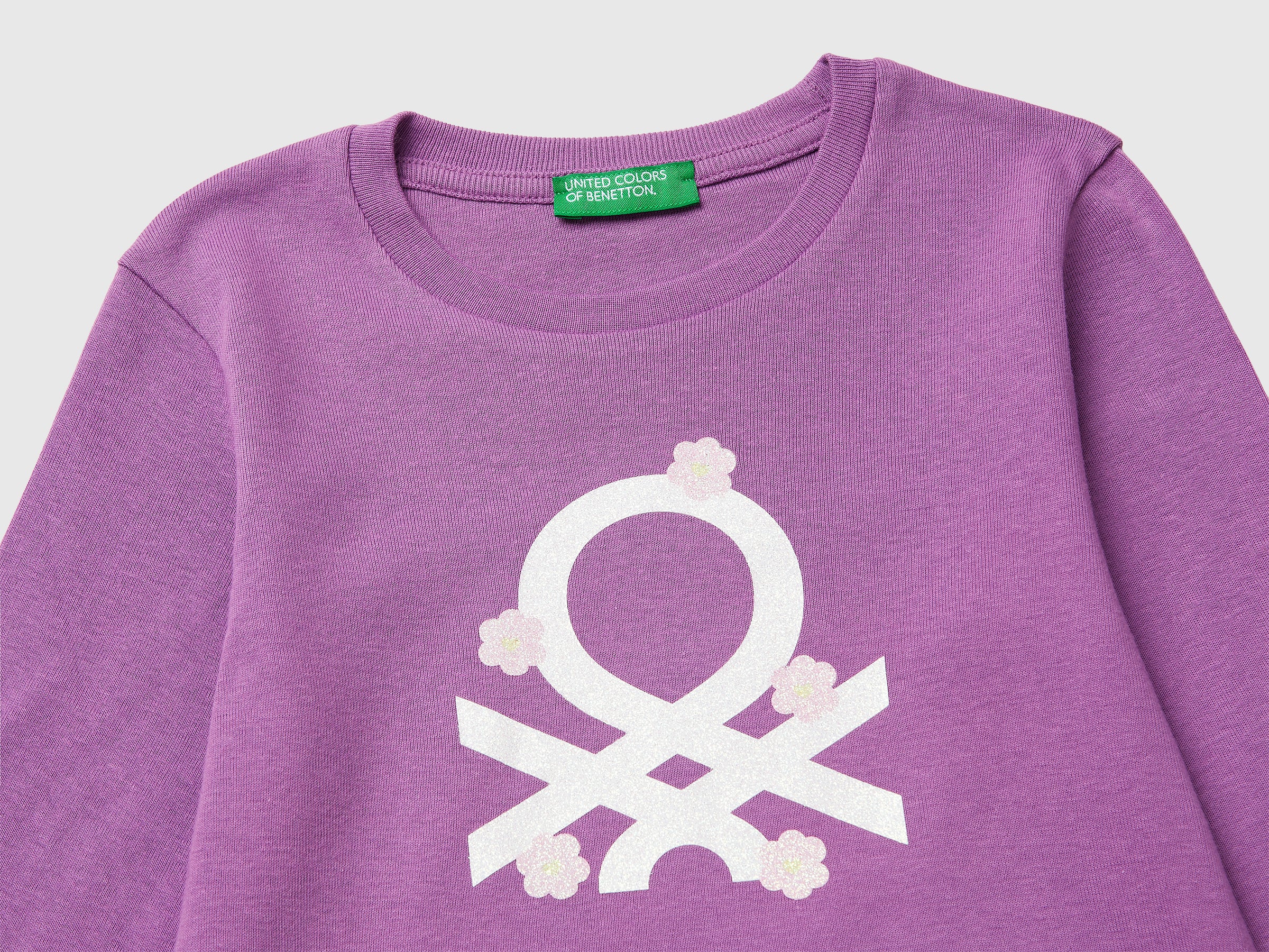 T-shirt com logótipo glitter em algodão orgânico - ucb_image_DS1