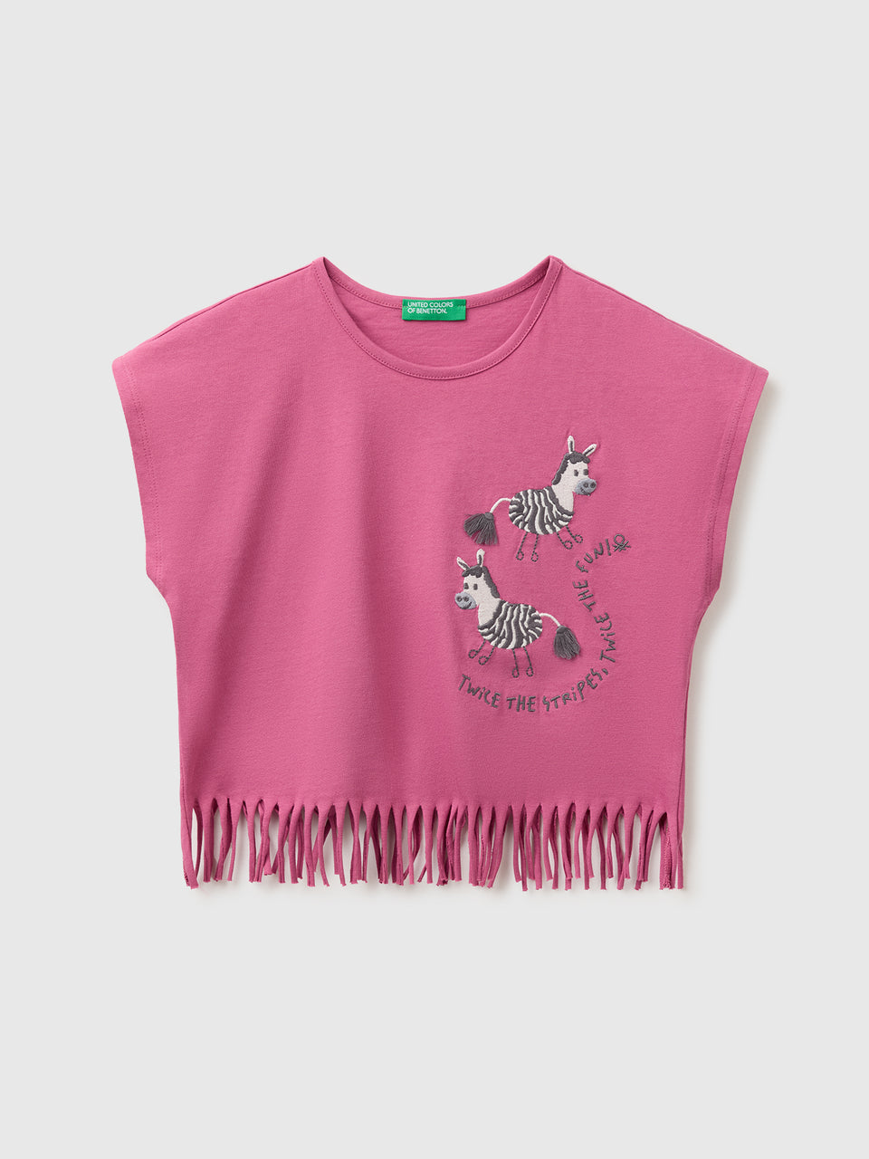 T-shirt with fringes and embroidery - ucb_image_FS