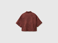Cropped shirt with floral embroidery - ucb_image_BS