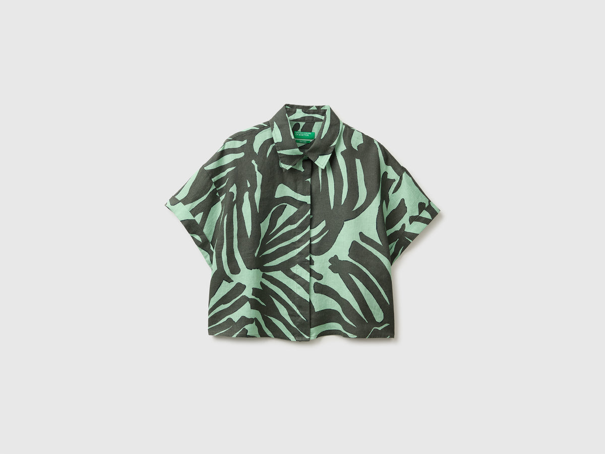 Blusa estampada em linho puro - ucb_image_FS
