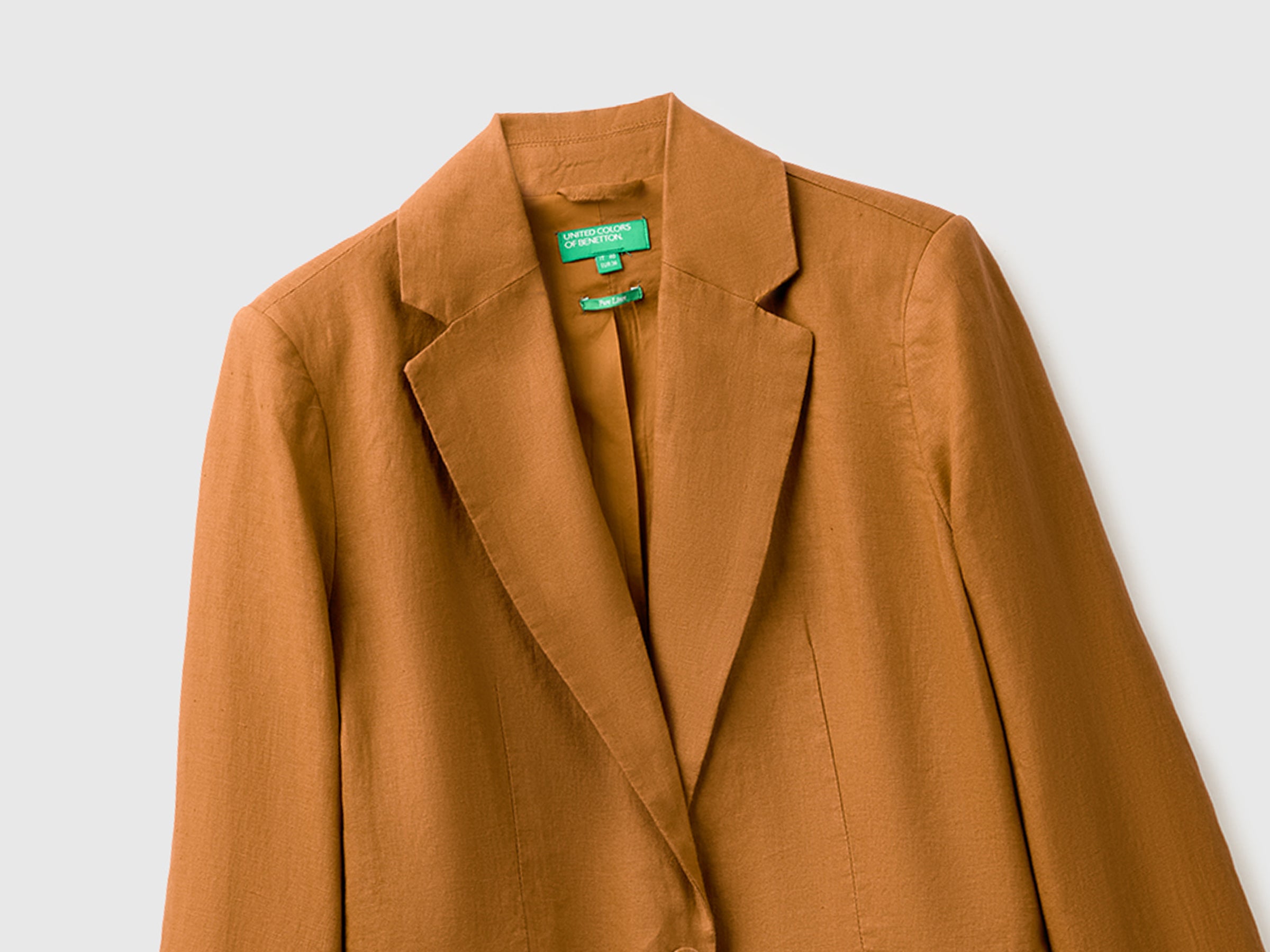 Blazer de abotoadura simples em linho puro - ucb_image_FY
