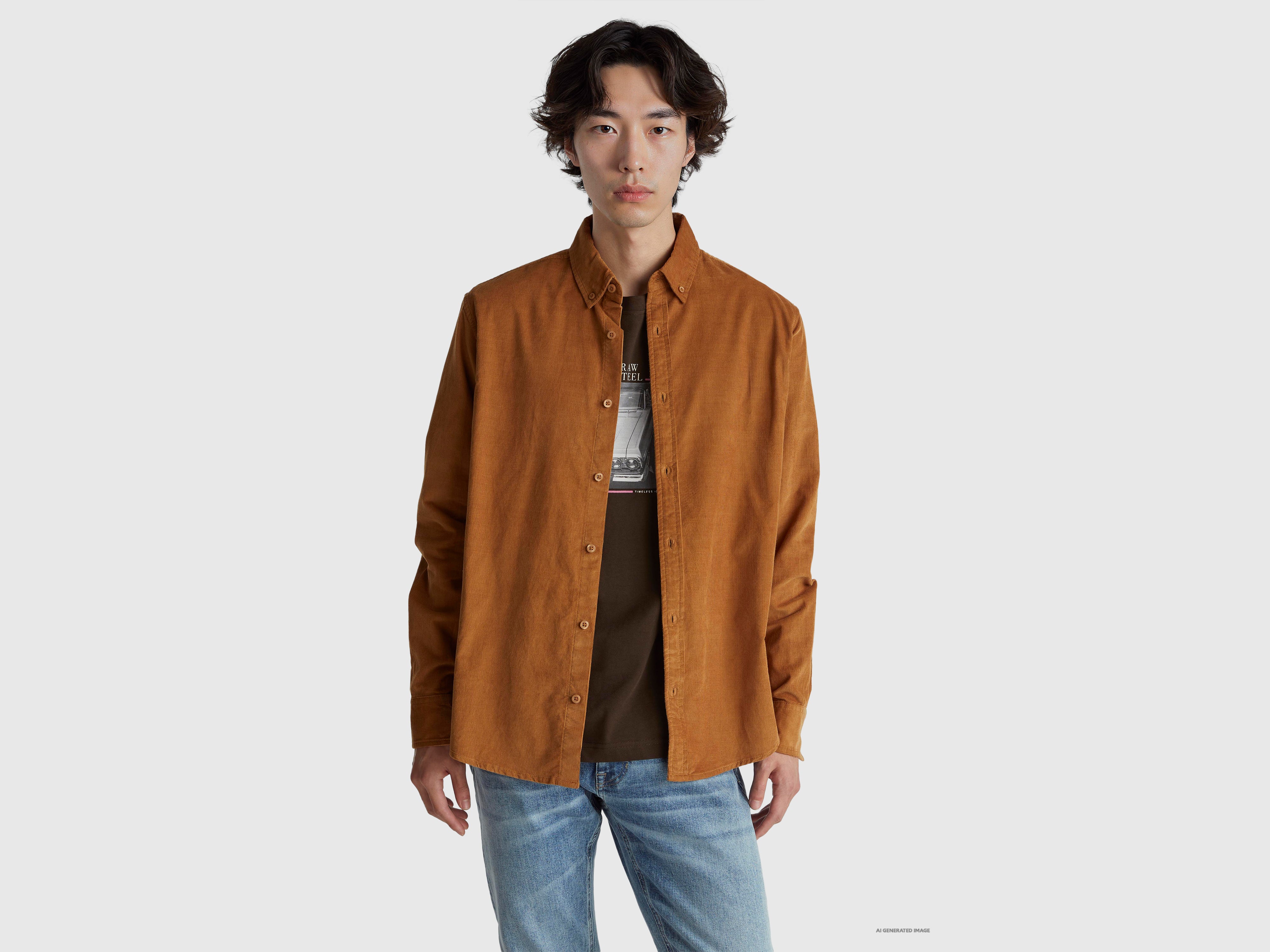 Camisa button down em veludo - ucb_image_F