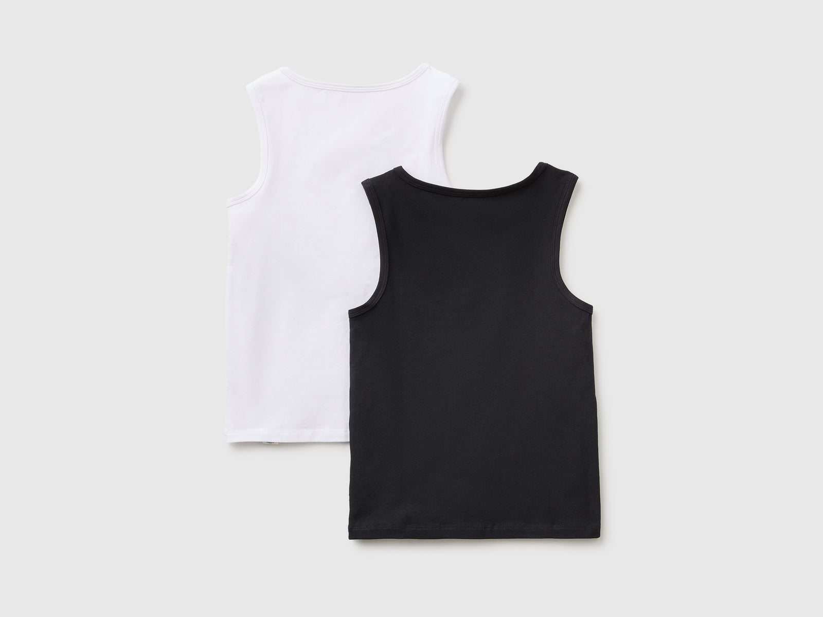 Duas t-shirts sem mangas interiores em algodão stretch - ucb_image_BS