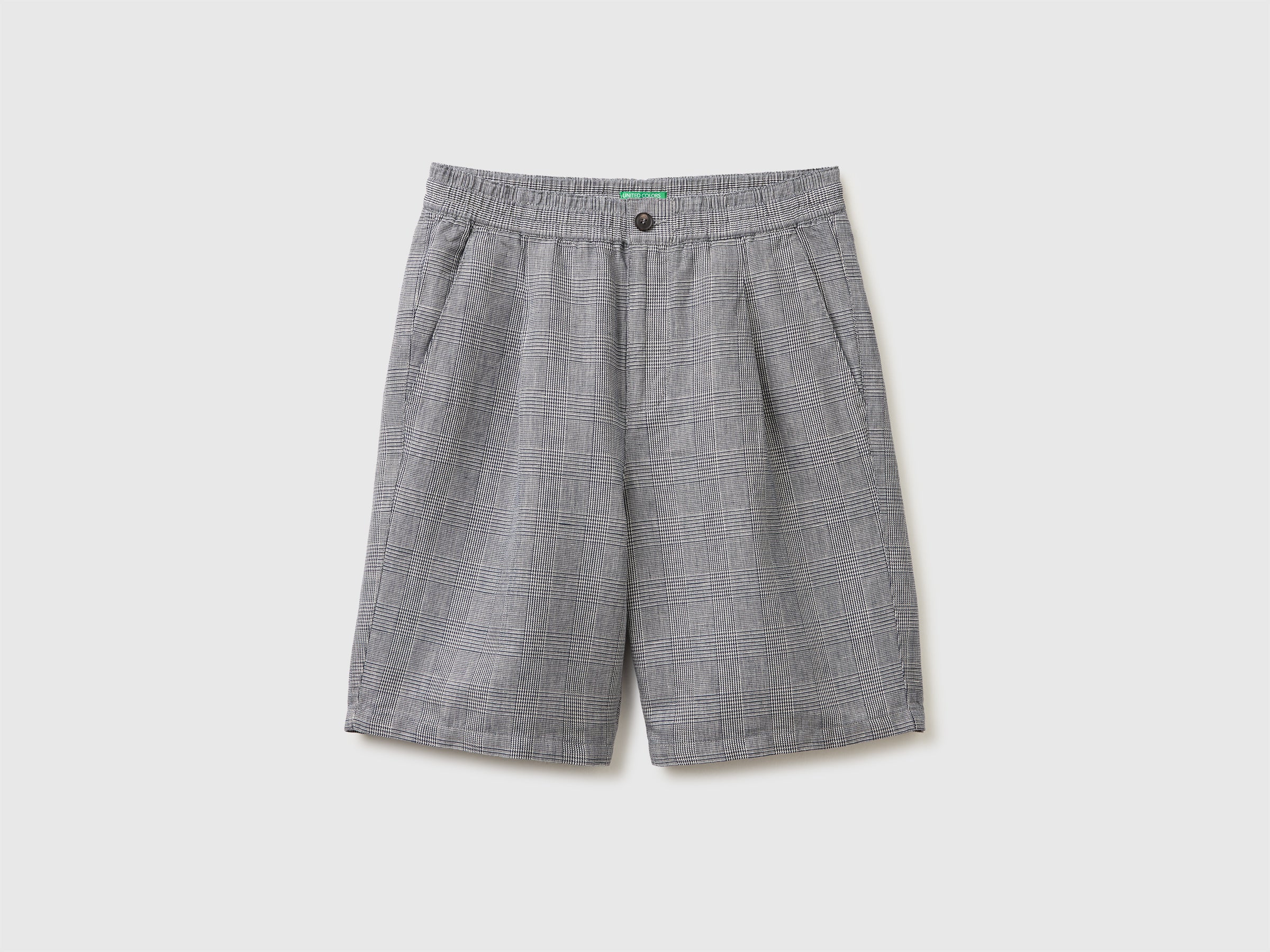 Bermudas regular fit em mistura de linho - ucb_image_FS
