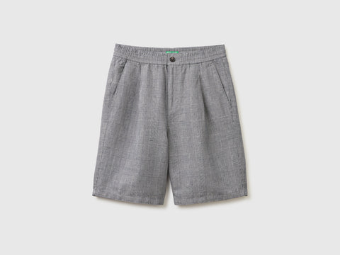 Bermudas regular fit em mistura de linho - ucb_image_FS