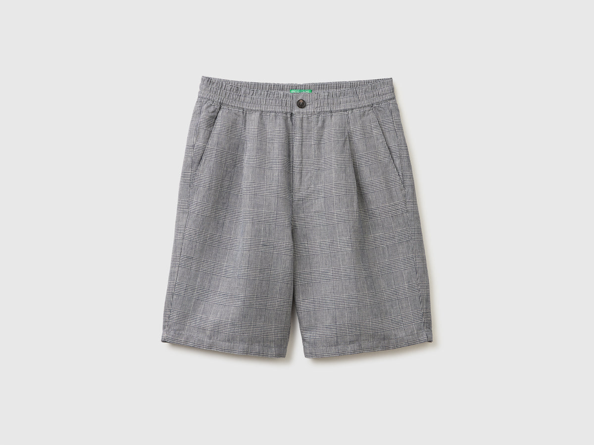 Regular fit Bermuda shorts in linen blend - ucb_image_FS
