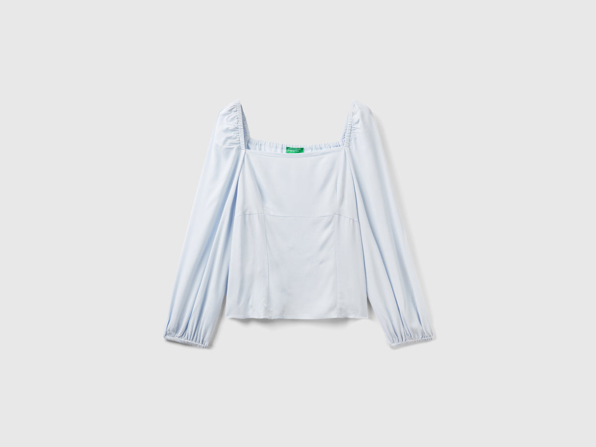 Blusa slim fit com decote quadrado - ucb_image_FS