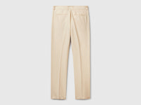 Chinos slim fit em mistura de linho - ucb_image_BS