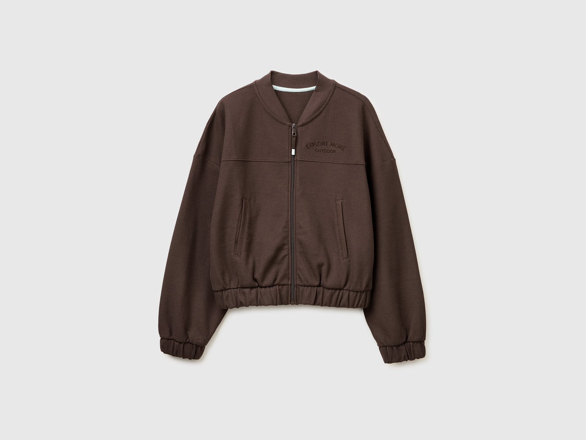 Bomber-style sweatshirt with embroidery - ucb_image_FS