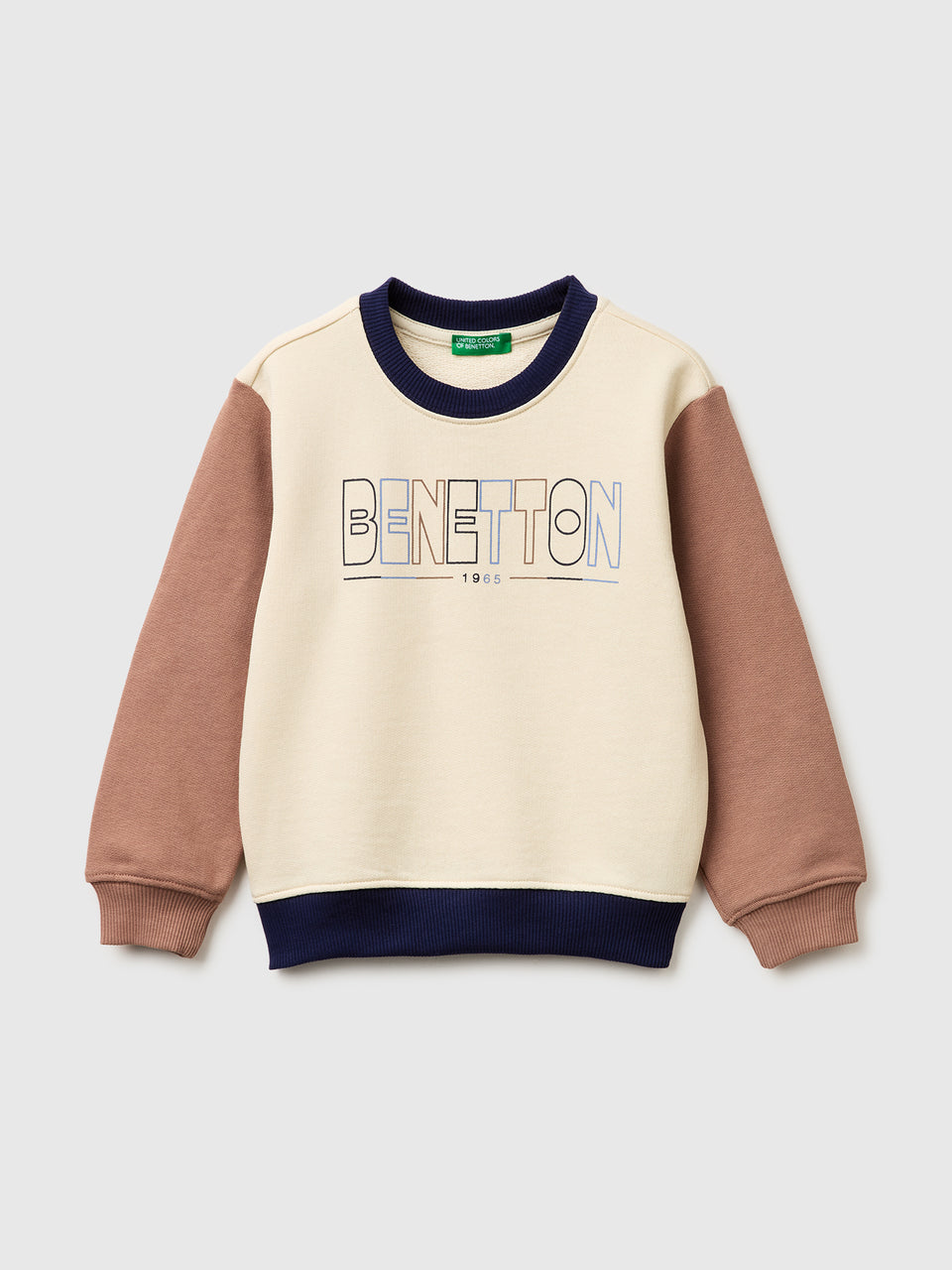 Organic cotton sweatshirt with logo print - ucb_image_FS