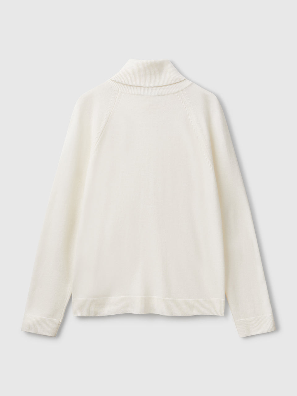 Cream turtleneck sweater in cashmere and wool blend - ucb_image_BS