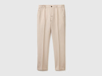Regular fit chinos in linen blend - ucb_image_FS