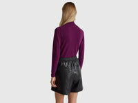 Camisola de gola alta violeta em pura lã Merino - ucb_image_B