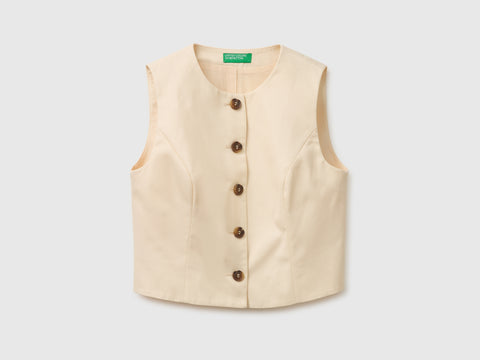 Crew neck vest with buttons - ucb_image_FS