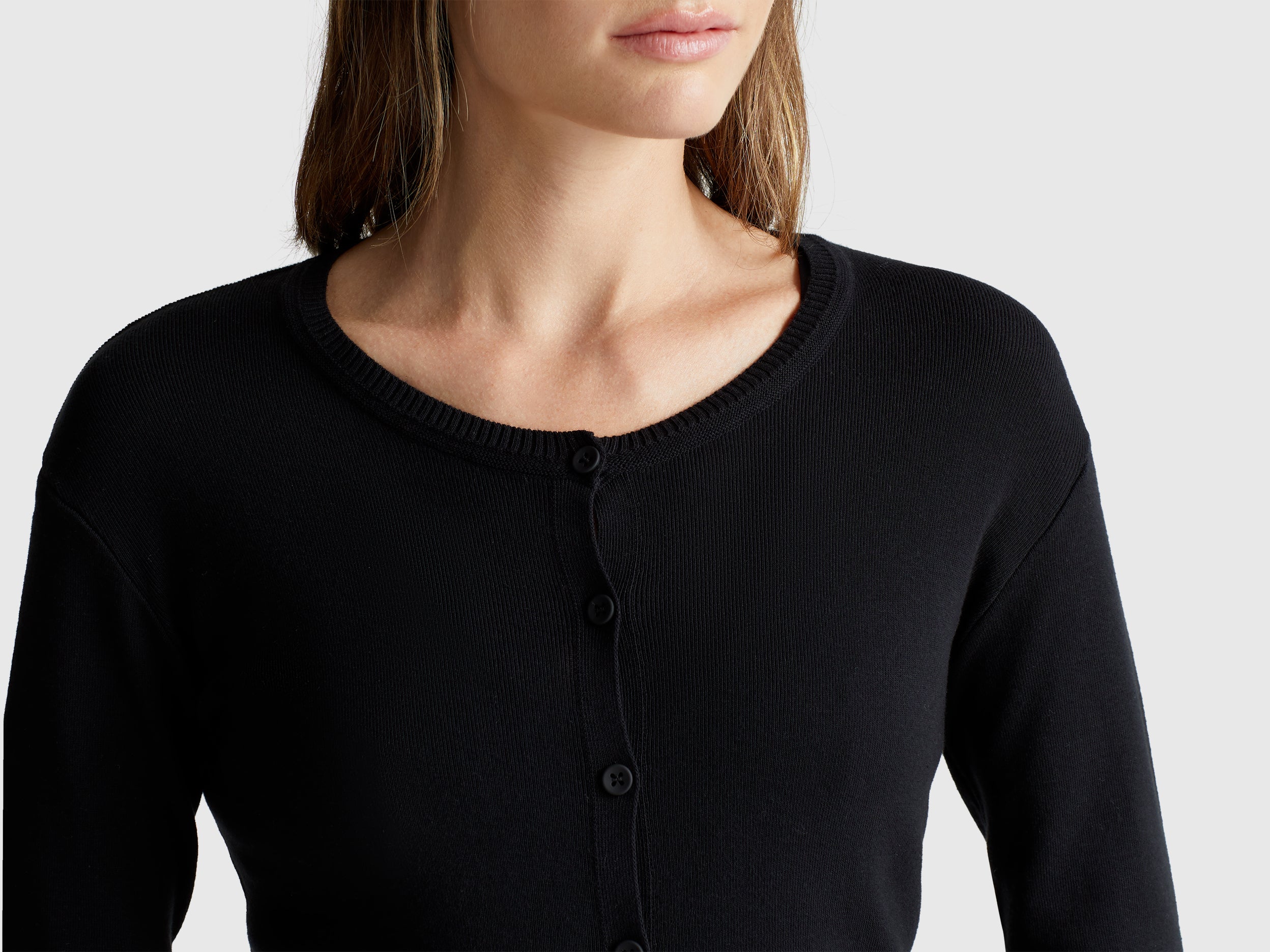 Cardigã preto 100% algodão - ucb_image_FY