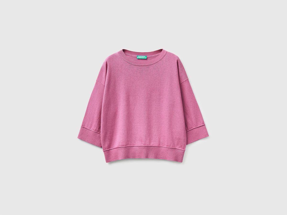 Camisola de gola redonda em algodão e lã - ucb_image_FS