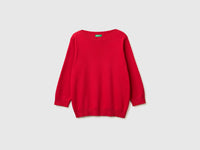 Strawberry red sweater with boat neck - ucb_image_FS