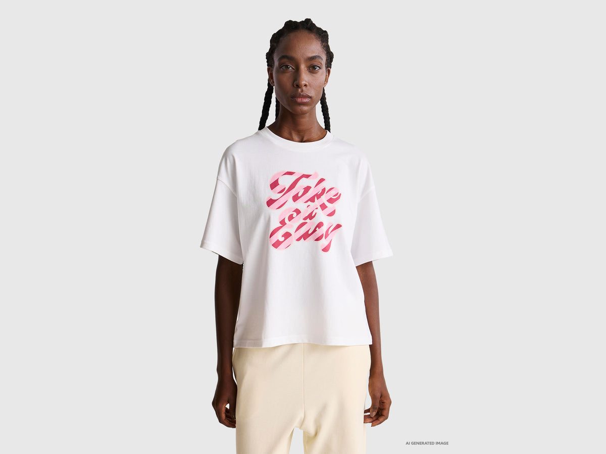 T-shirt com estampa slogan - ucb_image_F