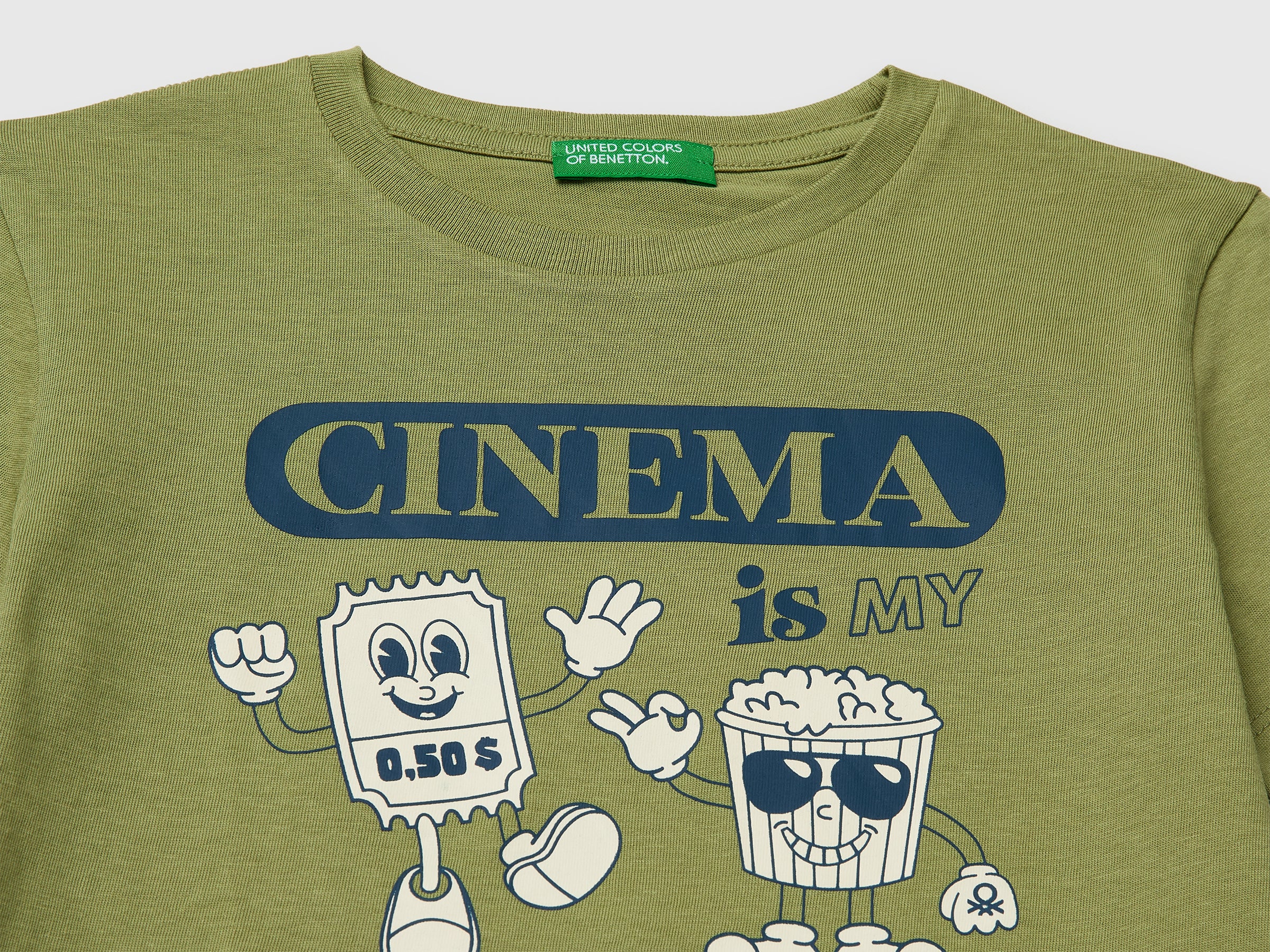 Crew neck T-shirt with print - ucb_image_DS1