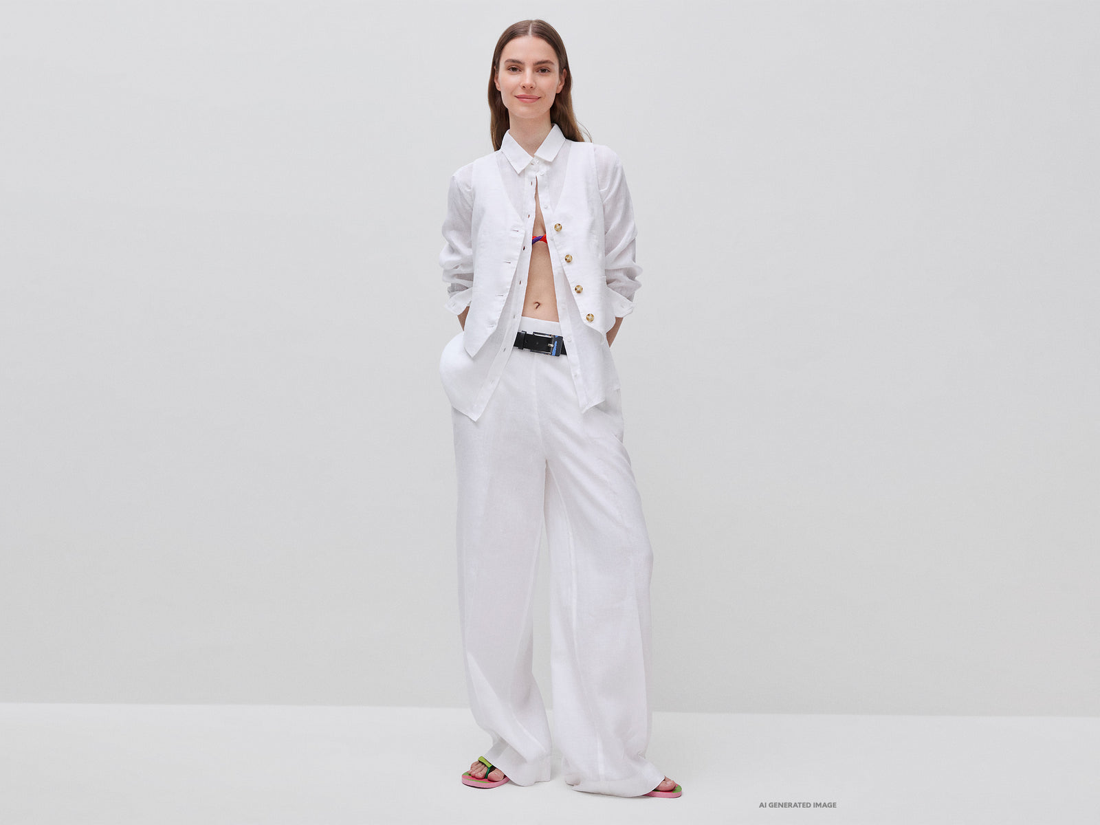 Regular fit shirt in pure linen