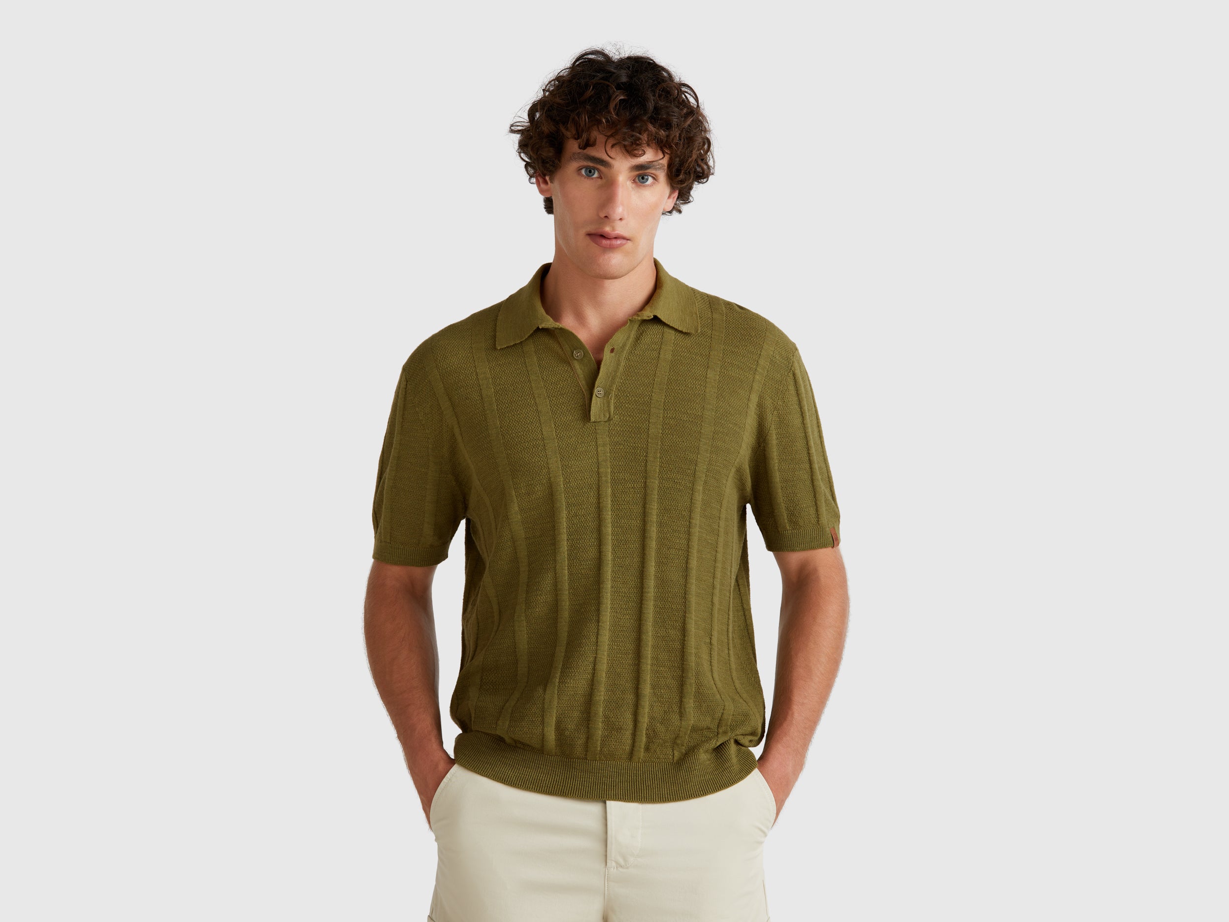 Polo de malha em mistura de linho - ucb_image_F
