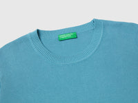 Powder blue sweater in cotton tricot - ucb_image_DS1