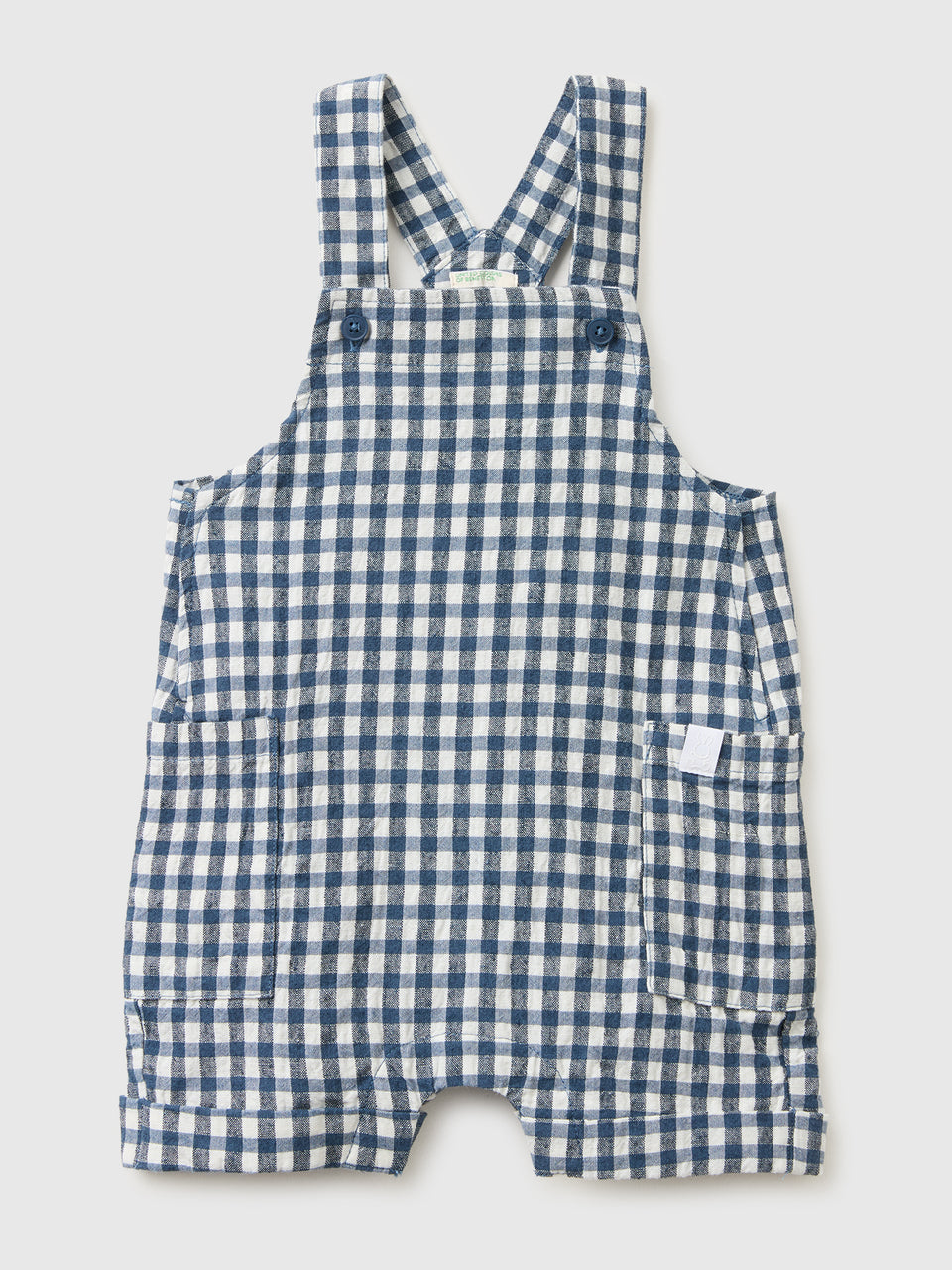 Checkered linen blend overalls - ucb_image_FS