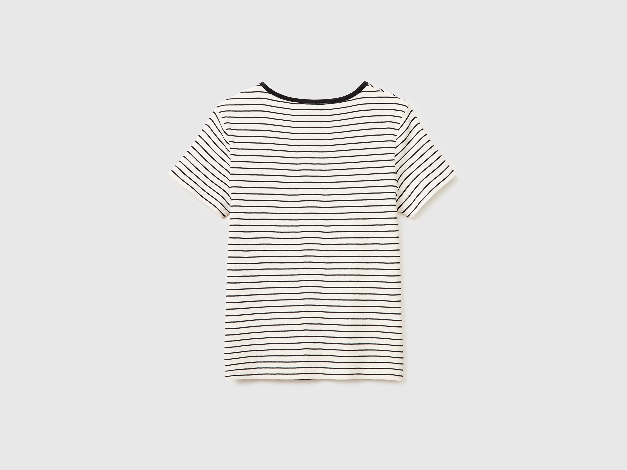 T-shirt de gola redonda às riscas - ucb_image_BS